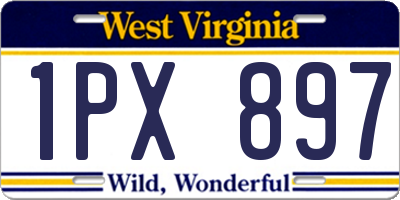 WV license plate 1PX897