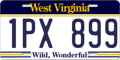 WV license plate 1PX899