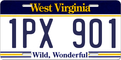 WV license plate 1PX901