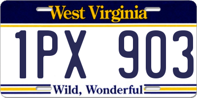 WV license plate 1PX903
