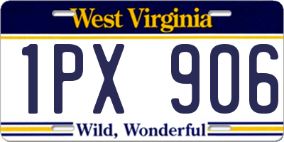 WV license plate 1PX906