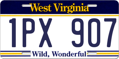 WV license plate 1PX907
