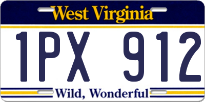 WV license plate 1PX912