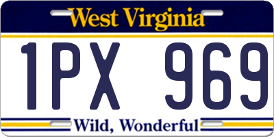 WV license plate 1PX969