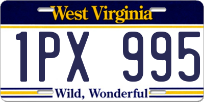 WV license plate 1PX995