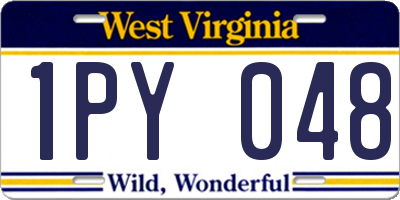 WV license plate 1PY048