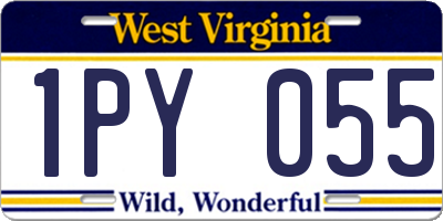 WV license plate 1PY055