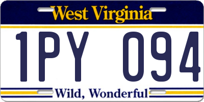 WV license plate 1PY094