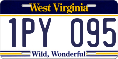 WV license plate 1PY095