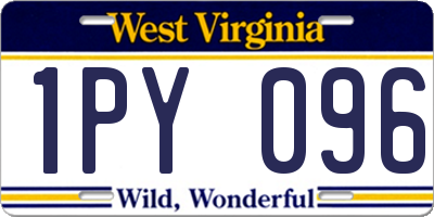 WV license plate 1PY096