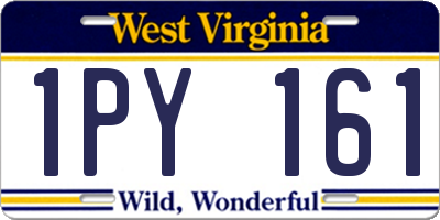 WV license plate 1PY161