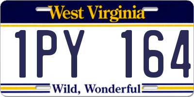 WV license plate 1PY164