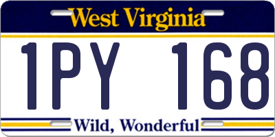 WV license plate 1PY168