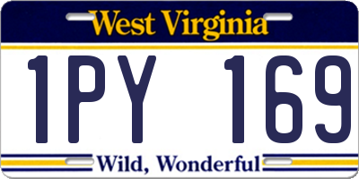 WV license plate 1PY169