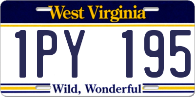 WV license plate 1PY195