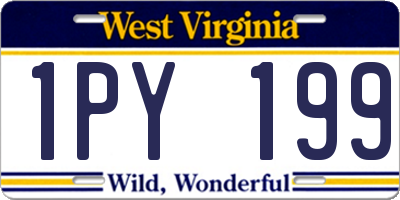 WV license plate 1PY199