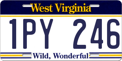 WV license plate 1PY246