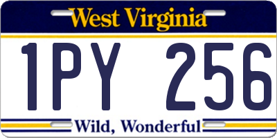 WV license plate 1PY256
