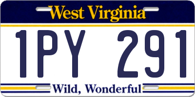 WV license plate 1PY291