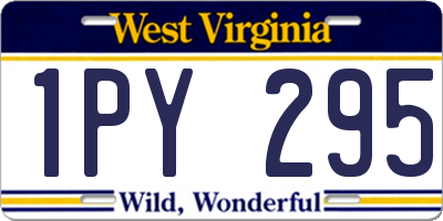 WV license plate 1PY295
