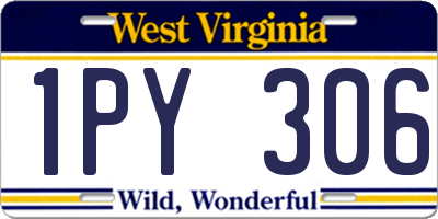 WV license plate 1PY306