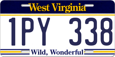 WV license plate 1PY338