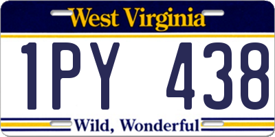 WV license plate 1PY438