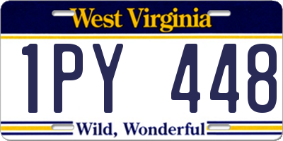 WV license plate 1PY448