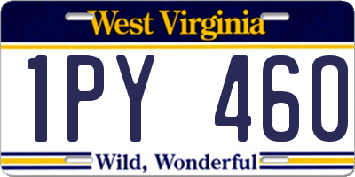 WV license plate 1PY460