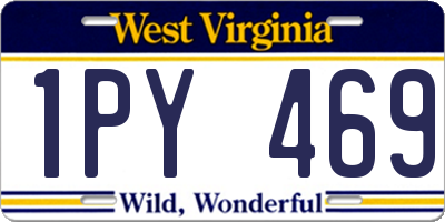 WV license plate 1PY469
