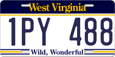WV license plate 1PY488