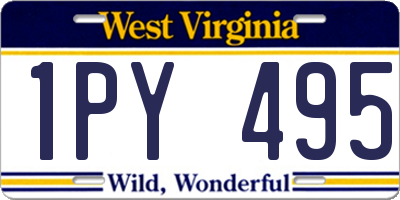 WV license plate 1PY495