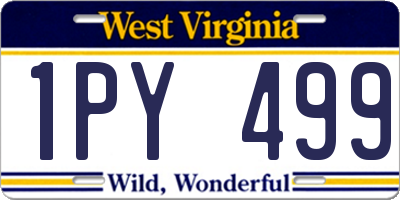 WV license plate 1PY499
