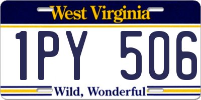 WV license plate 1PY506