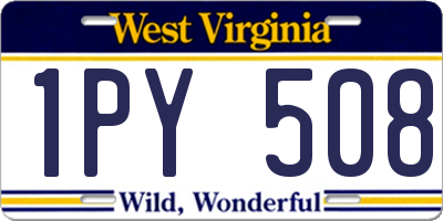 WV license plate 1PY508