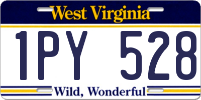 WV license plate 1PY528