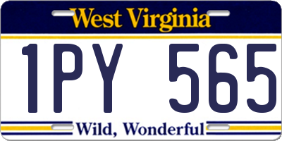 WV license plate 1PY565