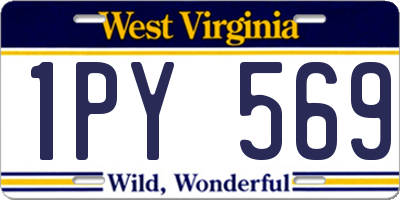 WV license plate 1PY569
