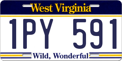 WV license plate 1PY591