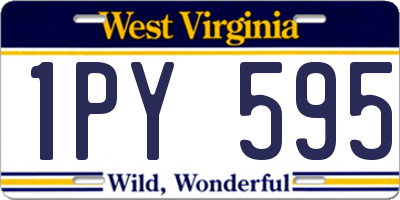 WV license plate 1PY595