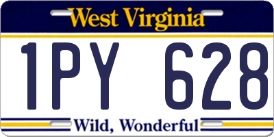 WV license plate 1PY628