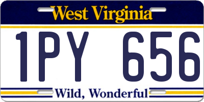 WV license plate 1PY656