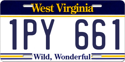 WV license plate 1PY661