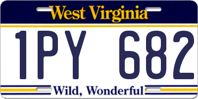 WV license plate 1PY682