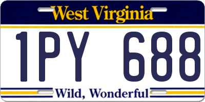 WV license plate 1PY688