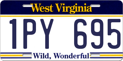 WV license plate 1PY695