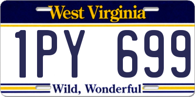 WV license plate 1PY699