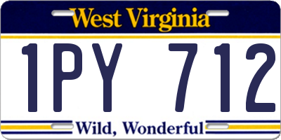 WV license plate 1PY712