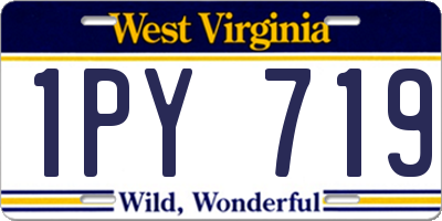 WV license plate 1PY719