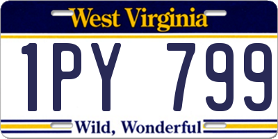 WV license plate 1PY799